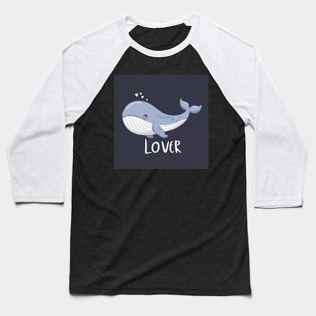 Beautiful Whale for whale lover Baseball T-Shirt by Spaceboyishere